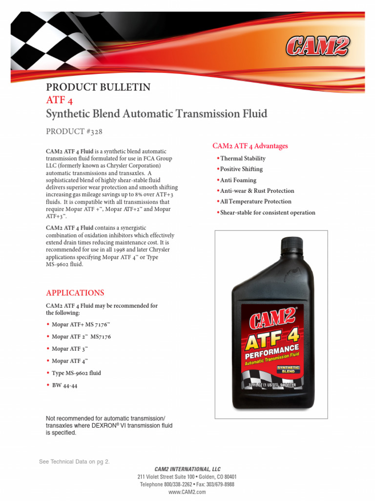 ATF 4 80565-328 - Tds | PDF | Chemistry | Chemical Engineering