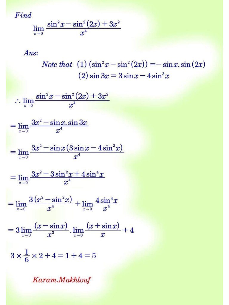 Limits +solution ? PDF