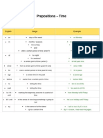 Prepositions - Time: English Usage Example