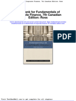 Test Bank For Fundamentals of Corporate Finance 7th Canadian Edition Ross