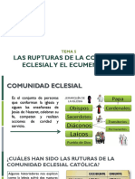 5to TEMA Las Rupturas de La Comunión Eclesial y El Ecumenismo.