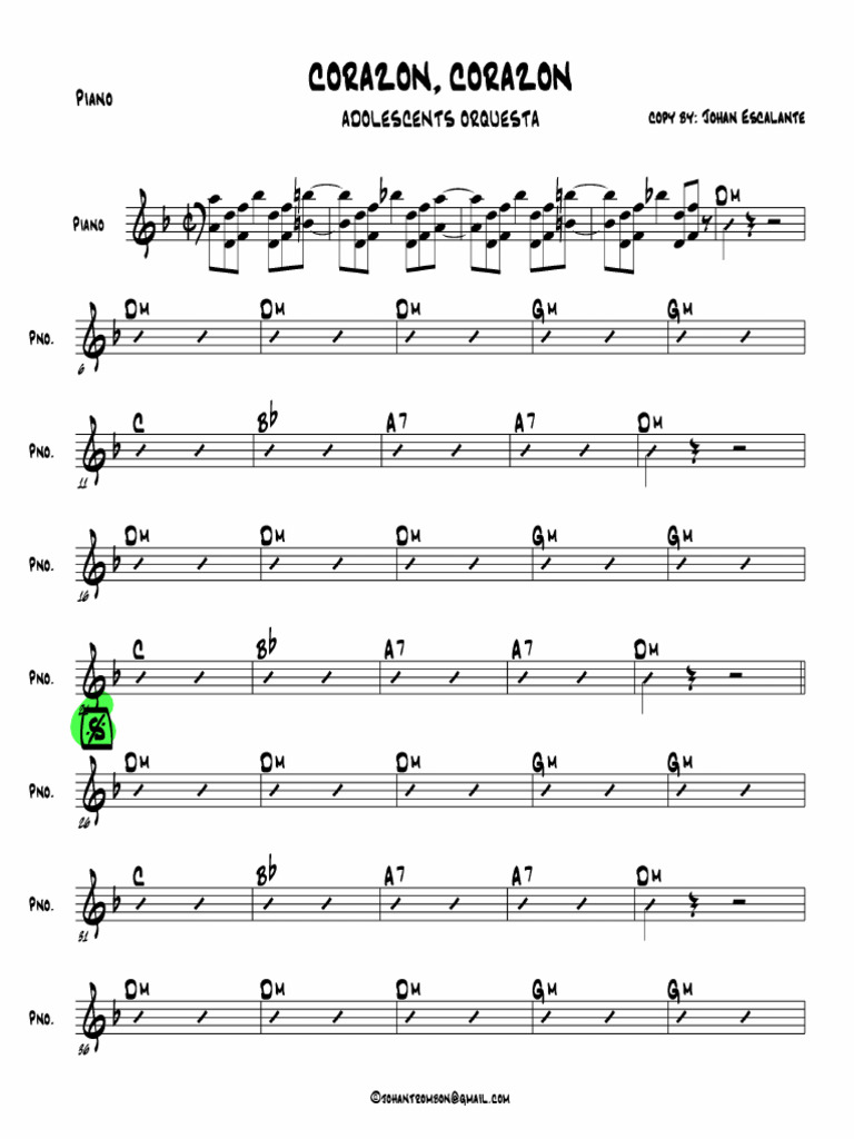 Corazon Corazon Piano Pdf