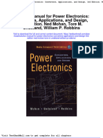 Solution Manual For Power Electronics Converters Applications and Design 3rd Edition Ned Mohan Tore M Undeland William P Robbins