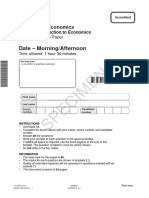 Sample Micro Paper & Mark Scheme
