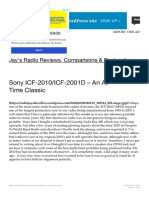 Sony ICF-20102FICF-2001D An All-Time Classic Radiojayallen
