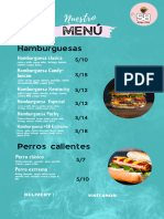 Menu Restaurante Llamativo Negro Mostaza