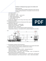 Heat Dissipation Calculation of Rolling Bearing Support of 2.4x10m Mill