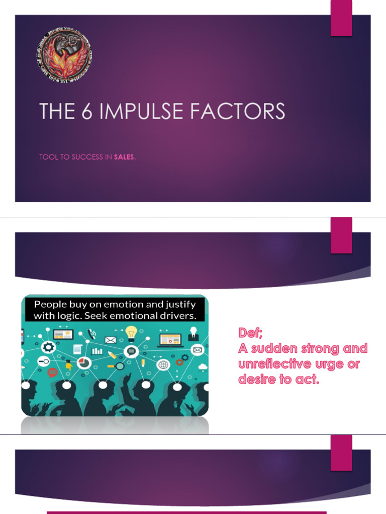 Six Impulse Factors in Sales Success | PDF | Career & Growth