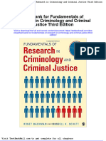 Test Bank For Fundamentals of Research in Criminology and Criminal Justice Third Edition