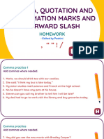 Comma, Quotation and Exclamation Marks and Forward Slash - YLE Seniors HW - .