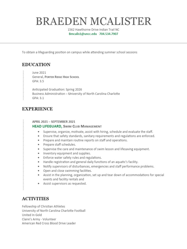 Braeden Mcalister Resume 2 PDF
