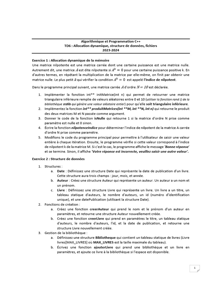 tp6 Correction | PDF | C ++ | Fichier texte