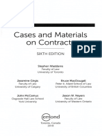 Cases and Materials On Contracts 6th Waddams