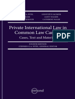 Private International Law in Common Law Canada Cases Texts and Materials 4th Edition Pitel