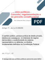 6.1 - Direito Eleitoral - Partidos Políticos - Conceito, Regulamentação e Preceito Constitucional