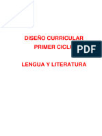 Diseño Curricular Lengua Primer Ciclo Versión Preliminar