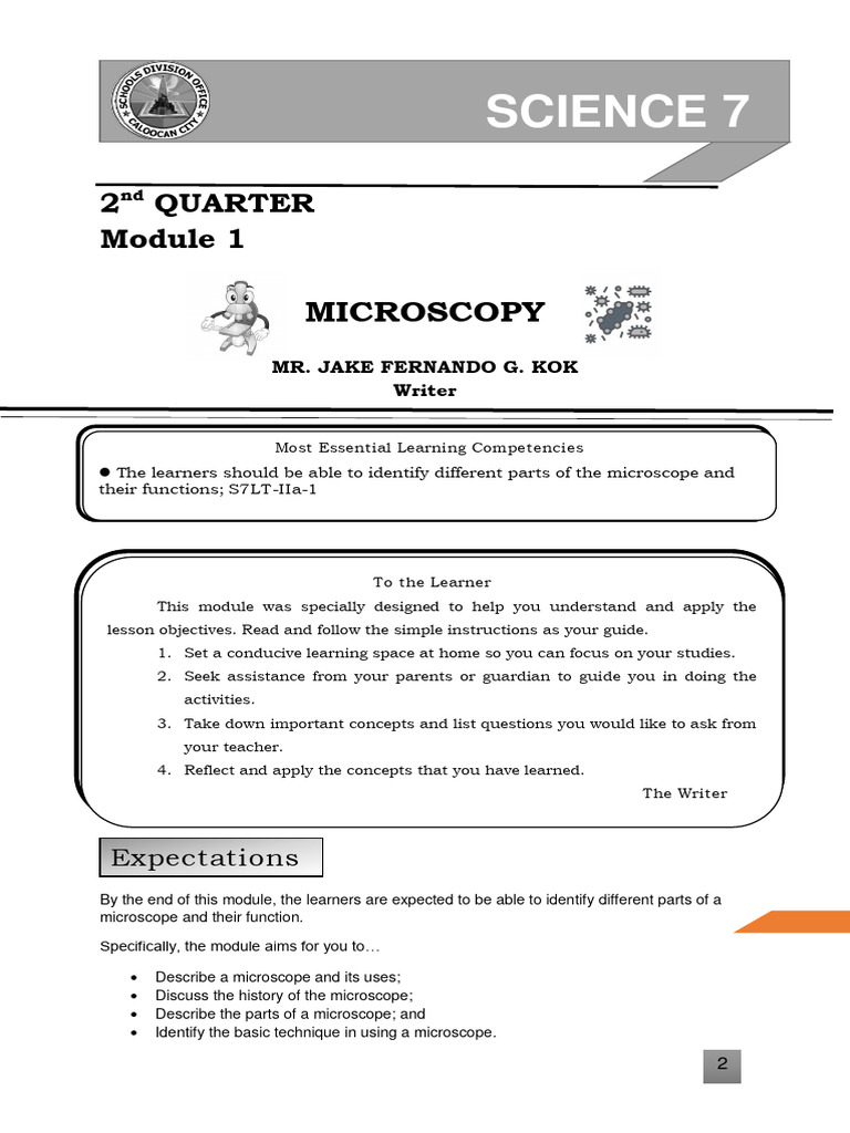 Science 7 Q2 Week 1 PDF Microscope Optical Devices