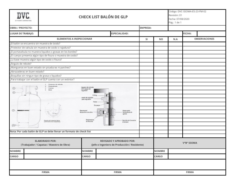 Inspección de Balón de GLP | PDF
