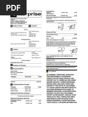 Enterprise Rental Agreement 1RMXV6