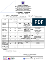 Template Teachers Program - Subject - Teacher S Name