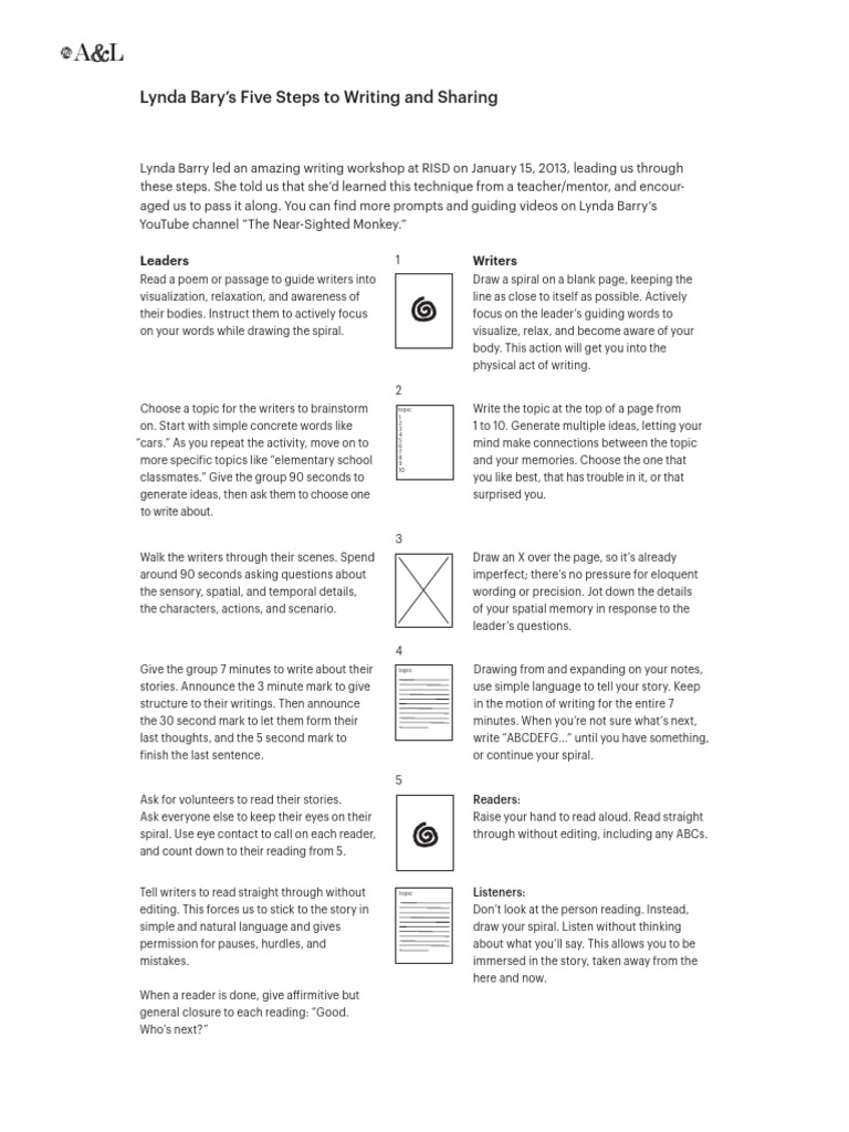Lynda Barry's Writing Guide PDF