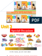Unit 3 - Speaking Special Occasions