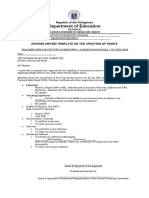 Final Copy of Division Unified Template For The Updating of RQA Points