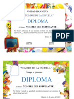 Formatos de DIplomas para Graduacion Escolar