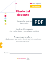 Diario Del Docente: Campo Formativo