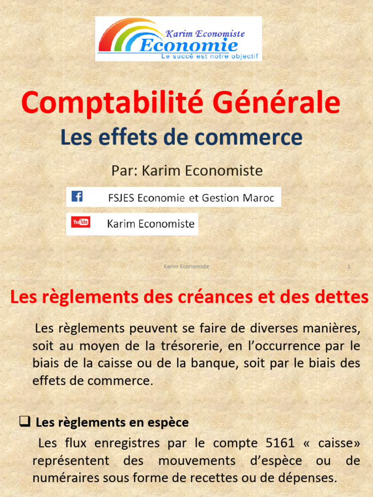 Effets de commerce en comptabilité générale | PDF | Effet de commerce ...
