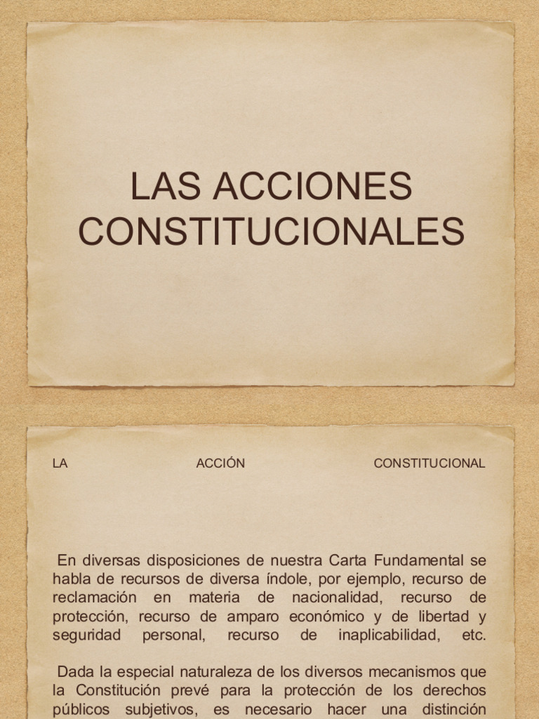 Acciones Constitucionales | PDF | Apelación | Derecho Constitucional