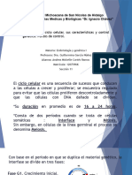 2.1 Fases Del Ciclo Celular, Sus Características y Control Genético. Puntos de Control. ANDREA