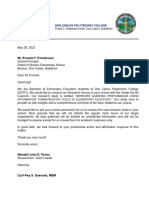 LETTER SAMPLE - For Approval of ESP or SDS