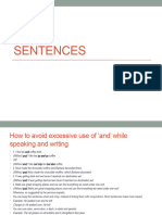 Sentences & Use of and
