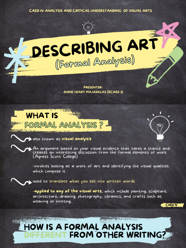 CAED 14 Dscribng Art Formal Analysis PDF Paintings The Arts