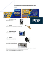 Cotización de Instrumentos Colegio Republica México 2023