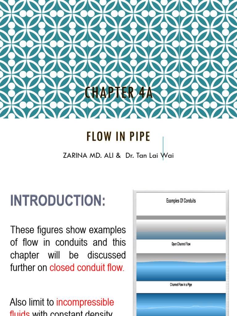 Chapter 4.1 - Flow in Pipe 1 | PDF | Reynolds Number | Fluid Dynamics
