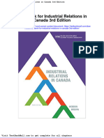 Test Bank For Industrial Relations in Canada 3rd Edition