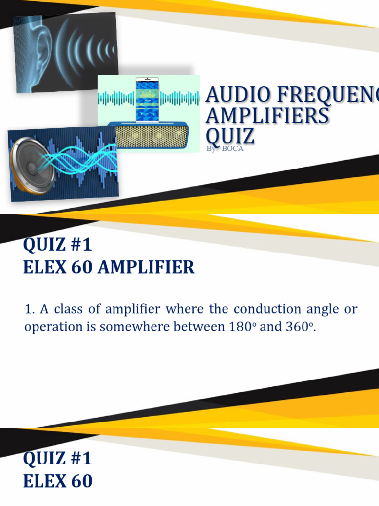 Quiz Audio Frequency PDF Amplifier Frequency
