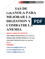 Barras de Granola para Mejorar La Digestion y Combatir La Anemia