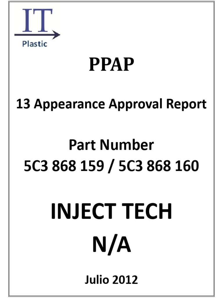 13) PPAP Appearance Approval Report (AAR) PDF