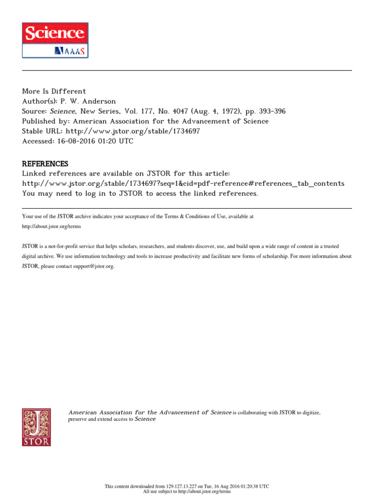 More Is Different Pdf