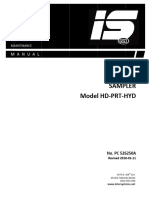 Manual - InterSystems HD-PRT-HYD Sampler