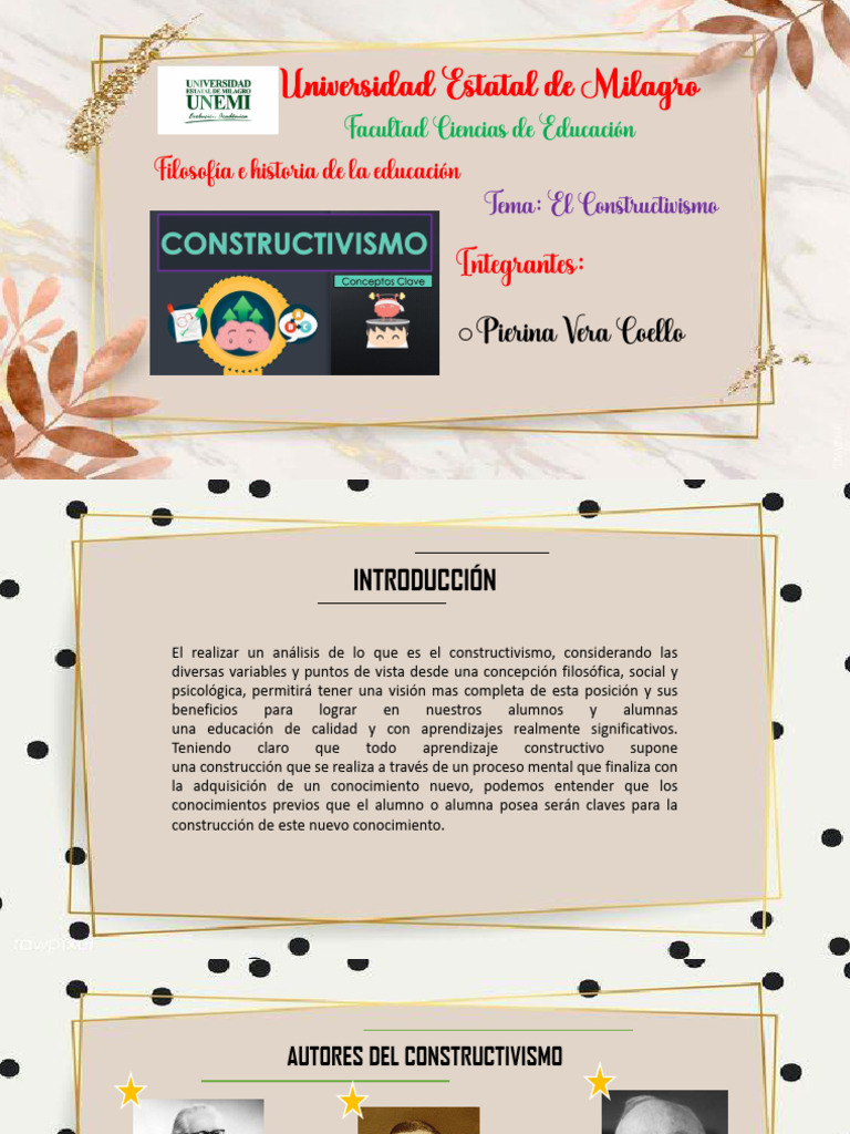 Constructivismo en Educación | PDF | Constructivismo (filosofía de la ...