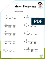 Grade 6 Equivalent Fractions Worksheet 4
