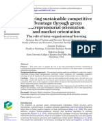 Achieving Sustainable Competitive Advantage Through Green Entrepreneurial Orientation and Market Orientation