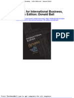 Test Bank For International Business 13th Edition Donald Ball