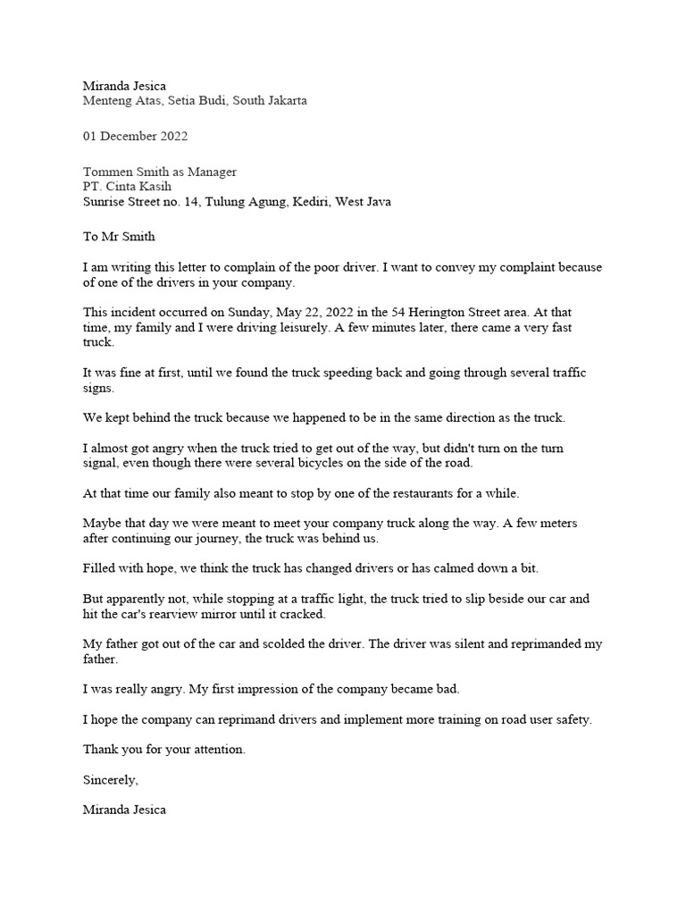 Tugas Letter Miranda Jesica | PDF