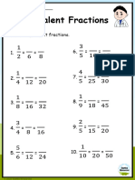 Grade 6 Equivalent Fractions Worksheet 2