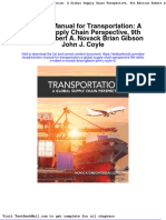 Solution Manual For Transportation A Global Supply Chain Perspective 9th Edition Robert A Novack Brian Gibson John J Coyle 2